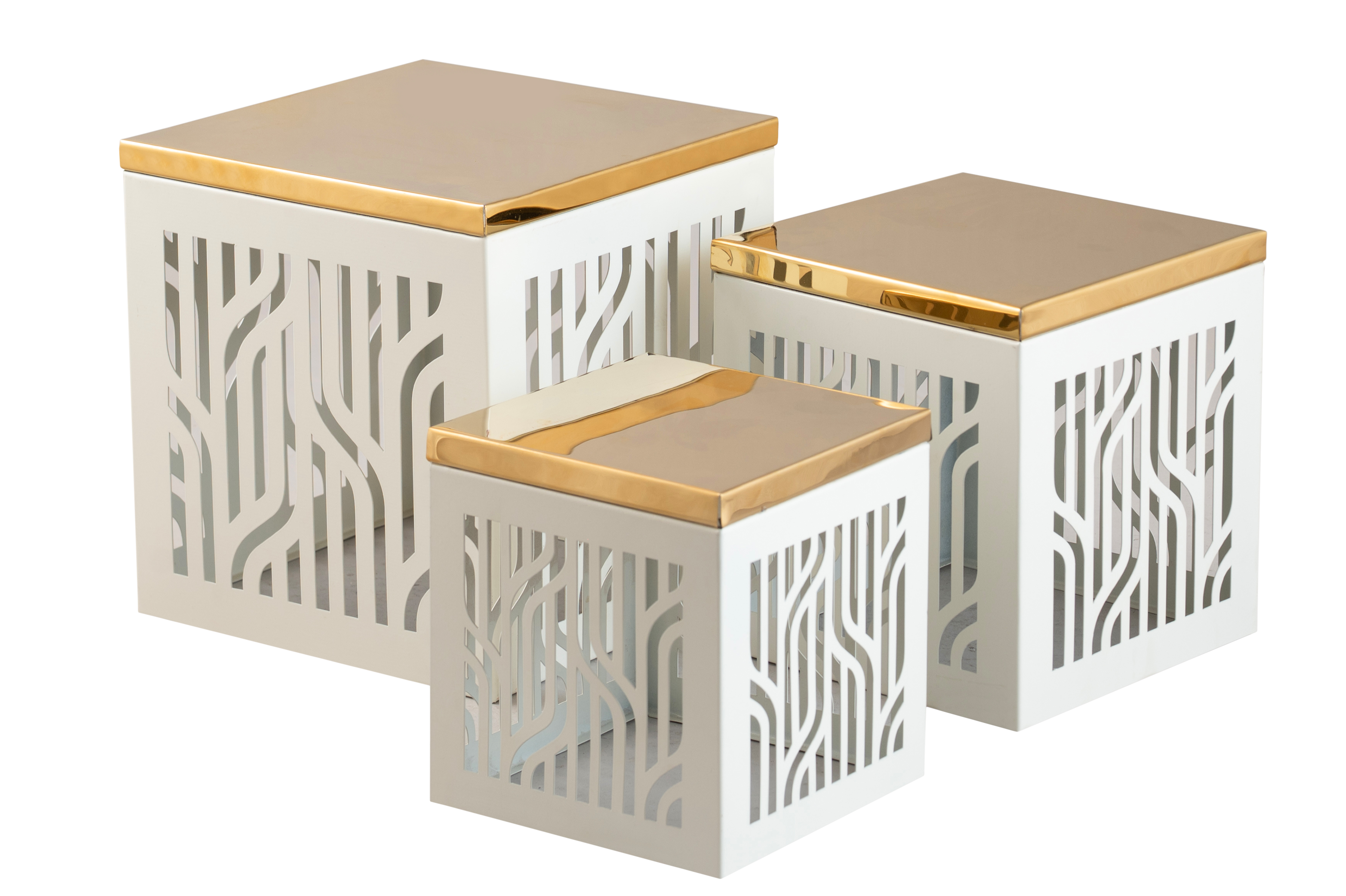 Riser Set White Lining Top Gold