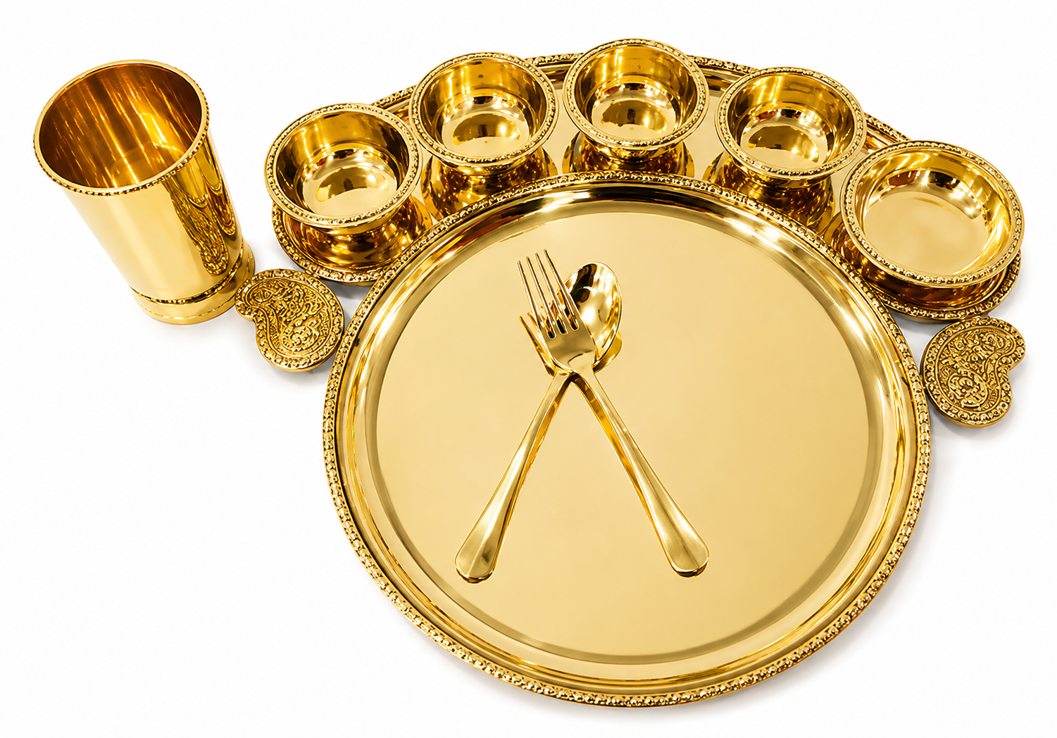 Brass Thali Set Maharaja