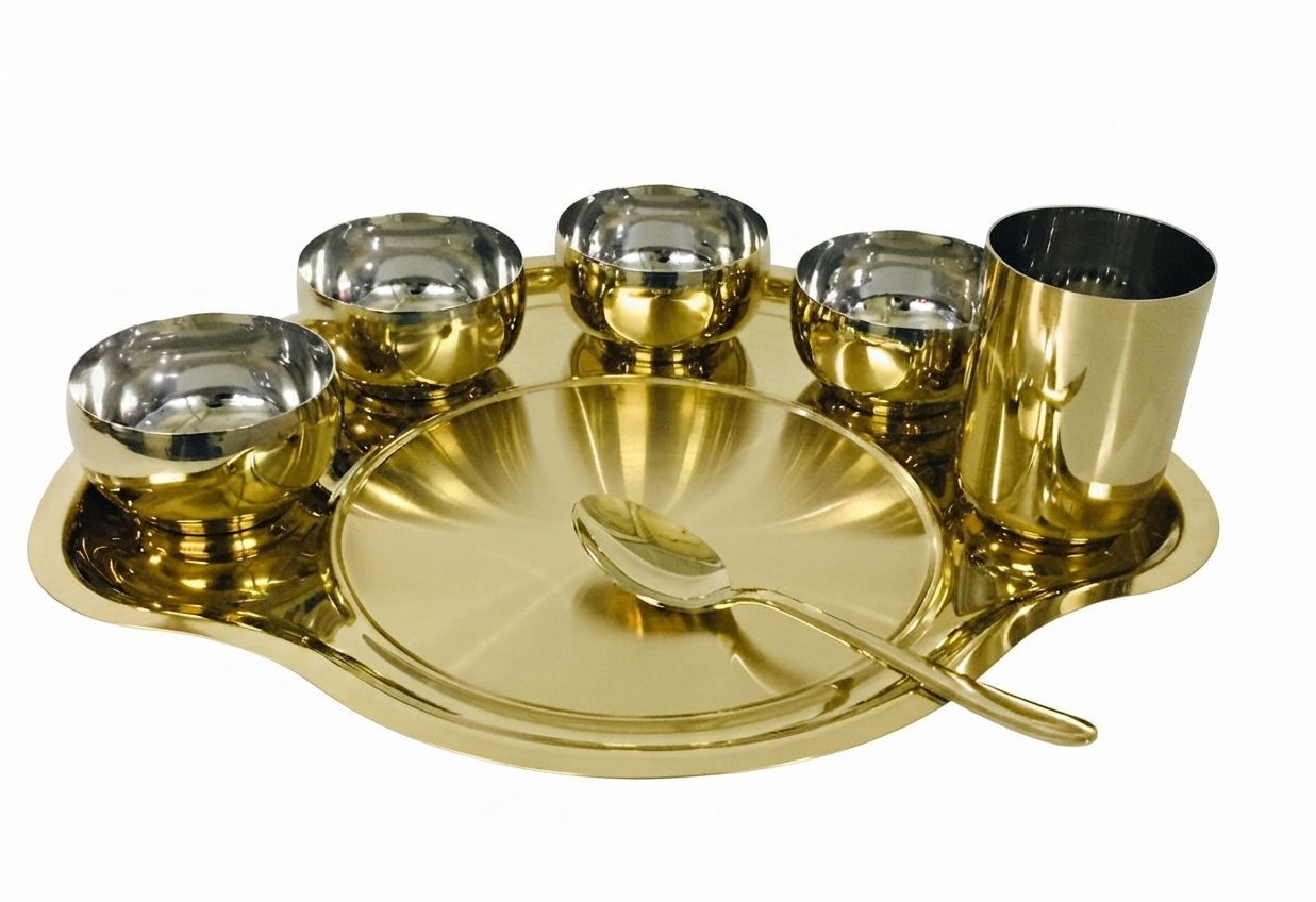 Micky Mouse Thali  Set Gold